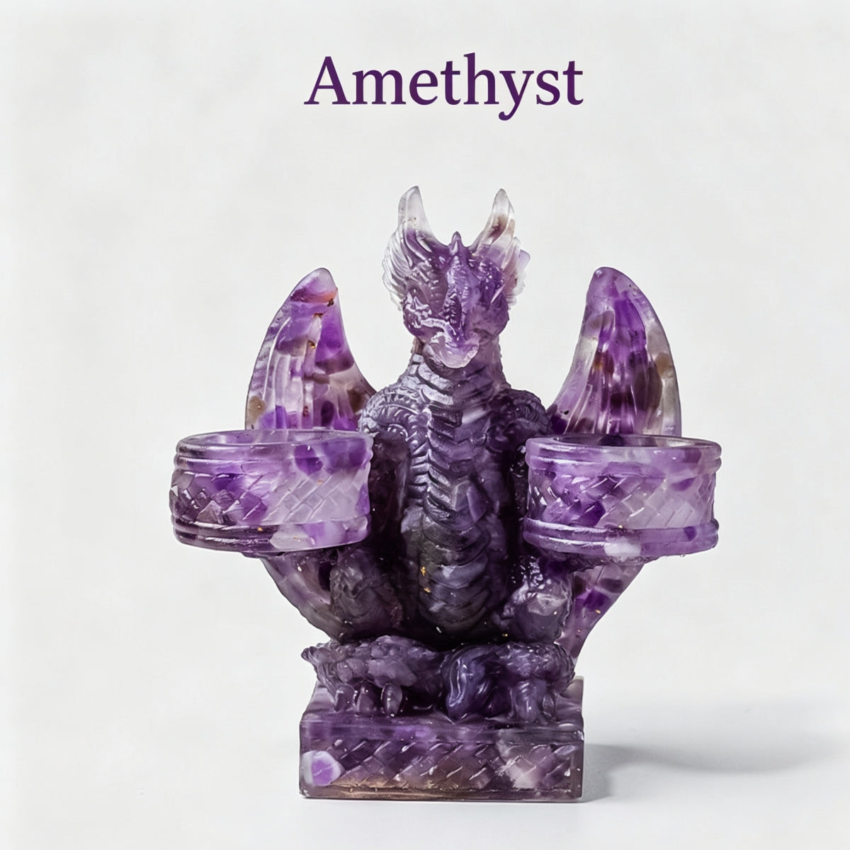 Crystal Gravel Epoxy Resin Flying Dragon Sphere Holders