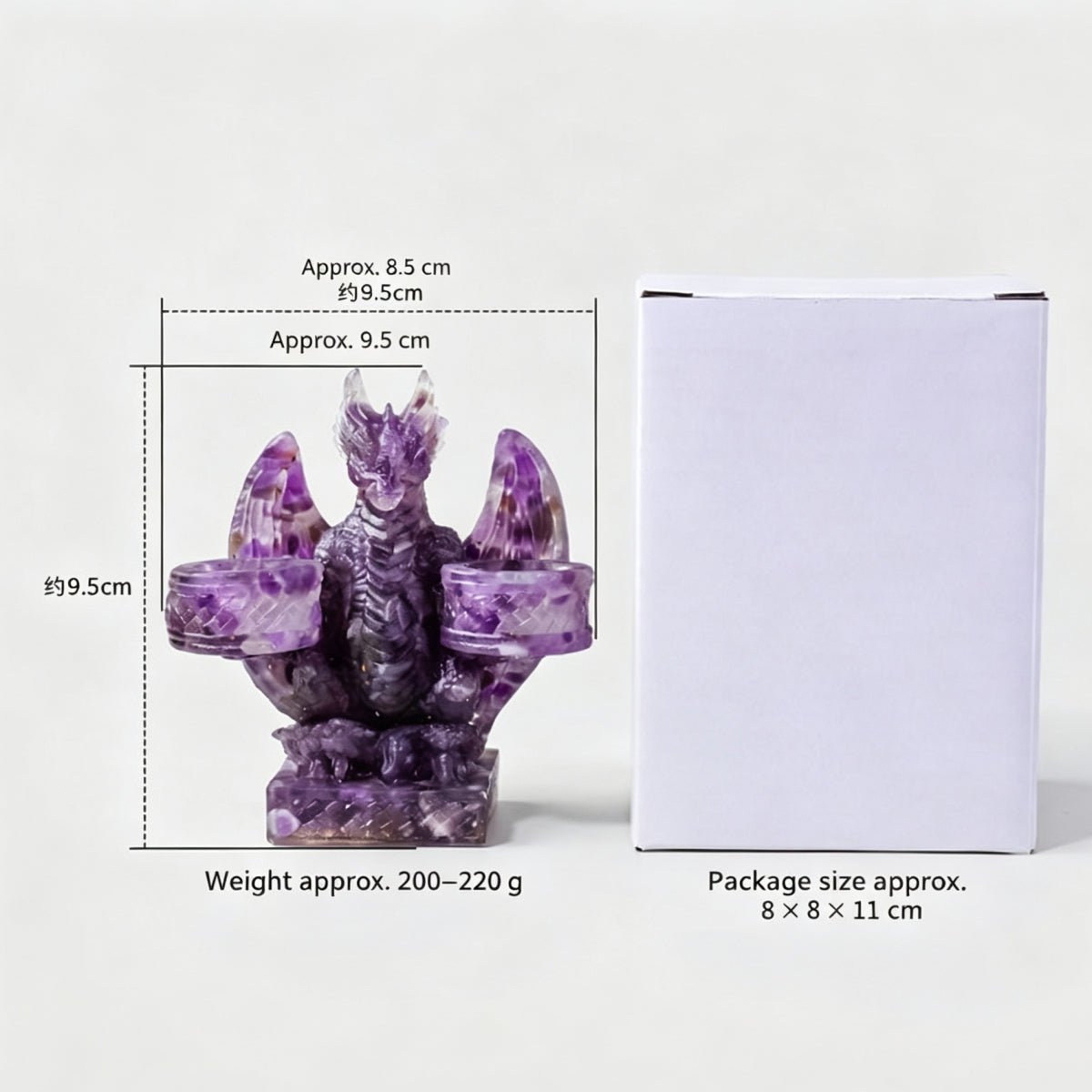 Crystal Gravel Epoxy Resin Flying Dragon Sphere Holders