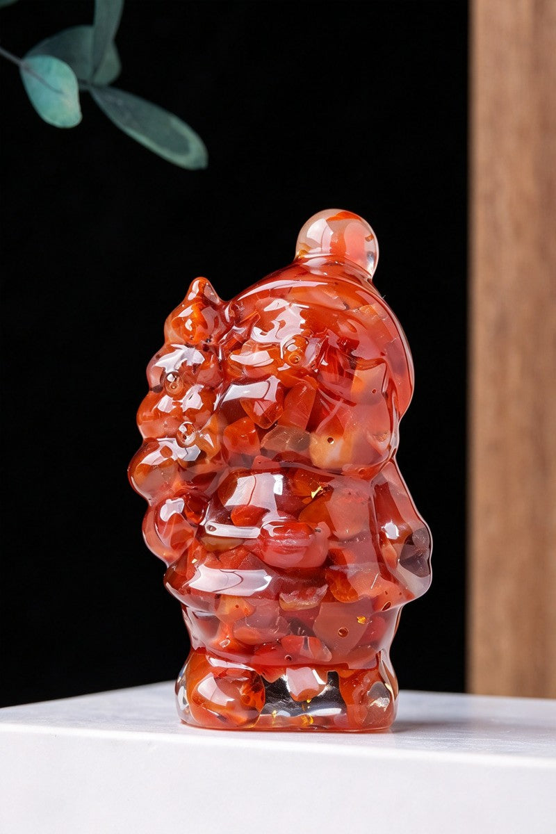 Crystal Gravel Epoxy Resin Santa Claus Carvings