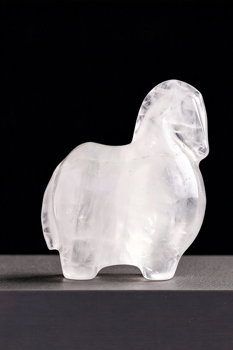 Crystal Horse Carving Ornament Home Decor 1.97"