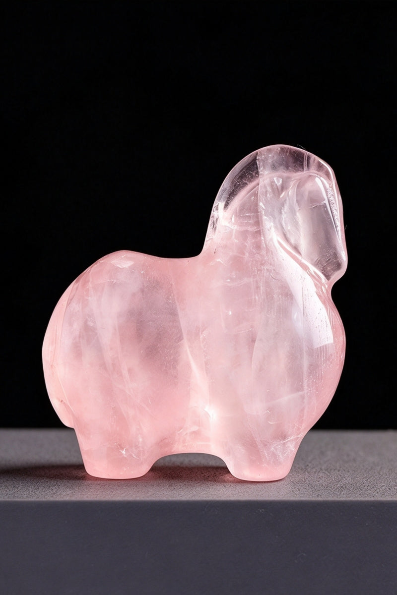 Crystal Horse Carving Ornament Home Decor 1.97"