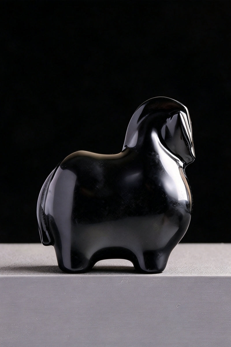Crystal Horse Carving Ornament Home Decor 1.97"