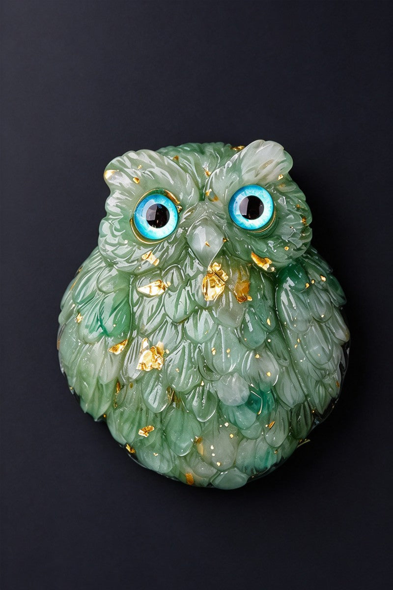 Crystal Owl Refrigerator Magnet Home Decor 2.17"
