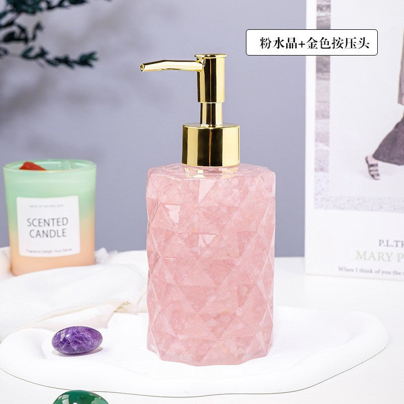 Crystal Pebble Press-Style Creative Hand Soap Dispenser for Home Decor