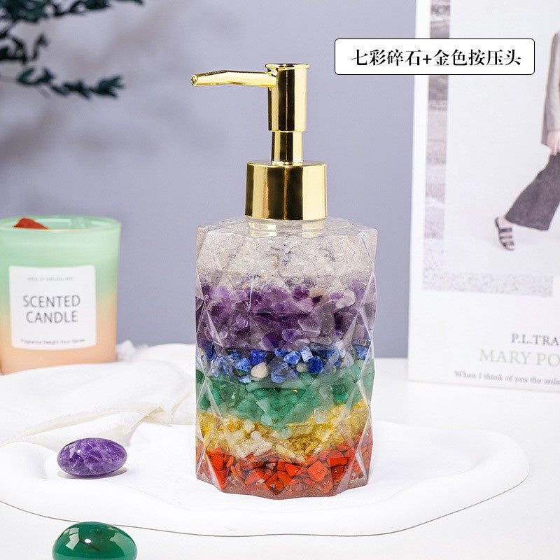 Crystal Pebble Press-Style Creative Hand Soap Dispenser for Home Decor