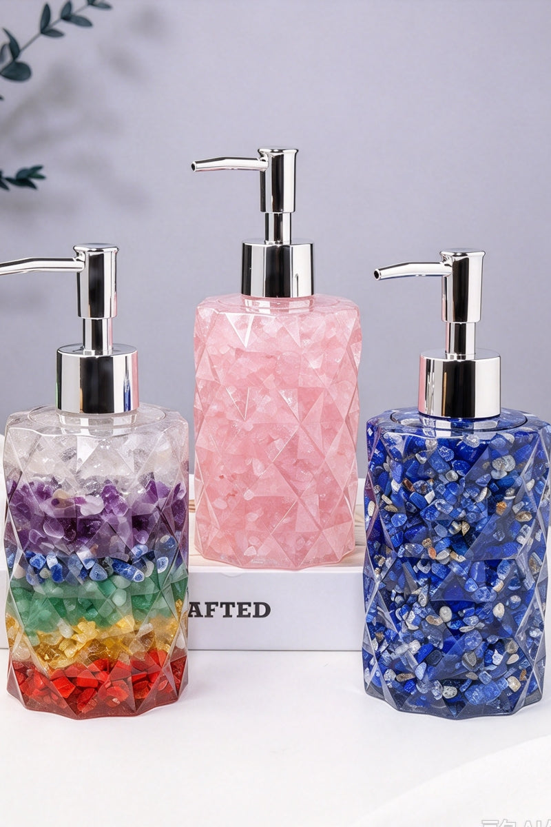 Crystal Pebble Press-Style Creative Hand Soap Dispenser for Home Decor