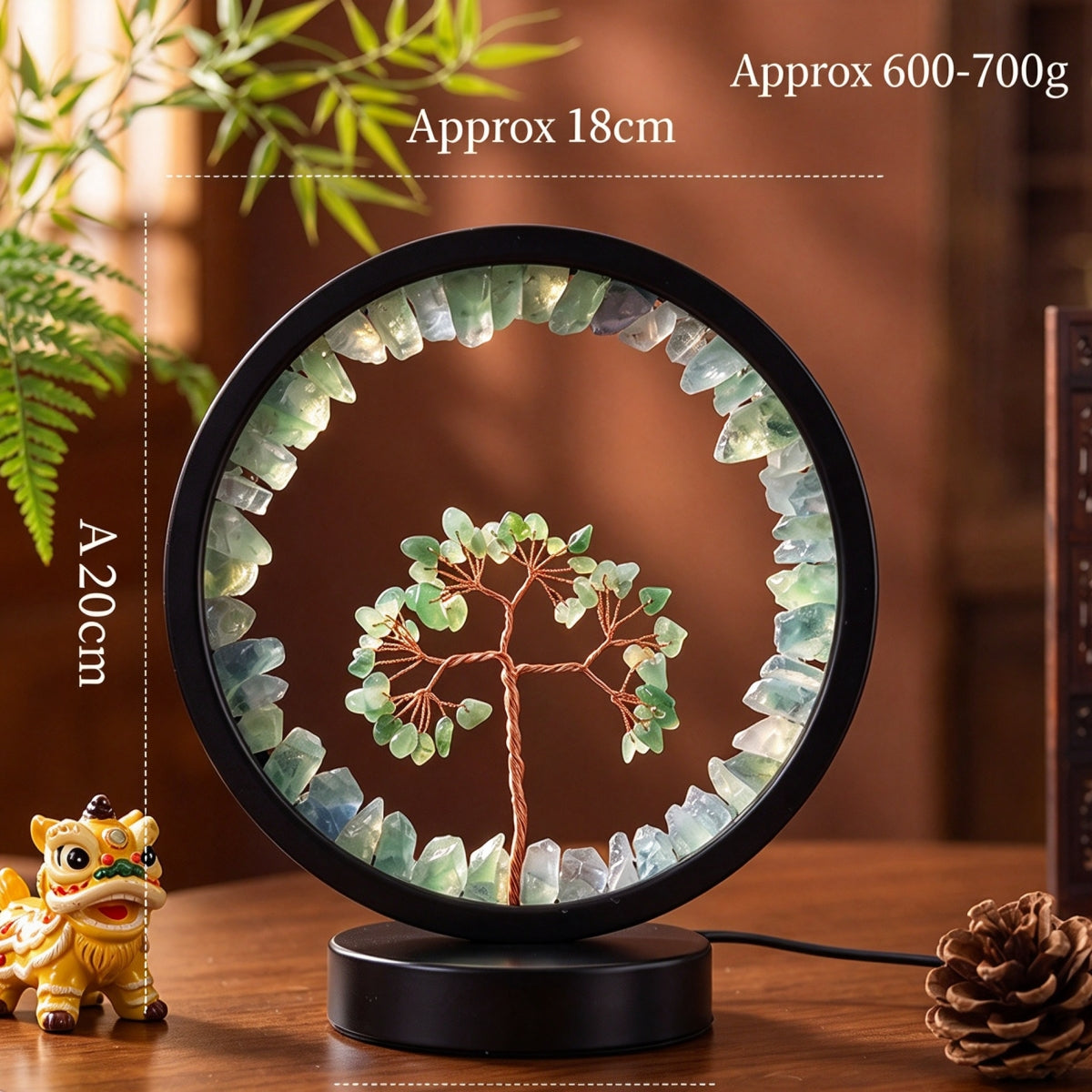 Crystal Raw Stone LED Night Light 7.87"