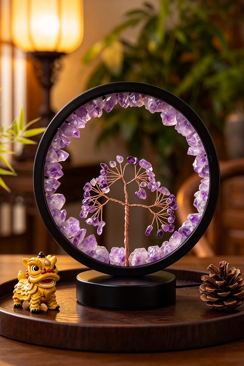 Crystal Raw Stone LED Night Light 7.87"