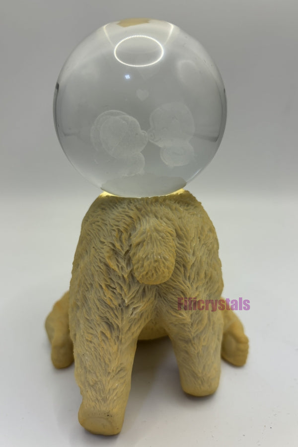 Crystal Sphere Holder Polar Bear Resin Ball Stand