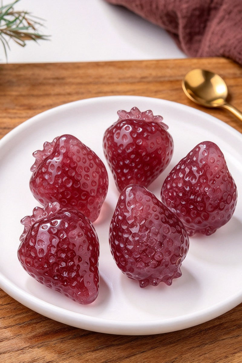 Crystal Strawberry Quartz Carvings 1.97"