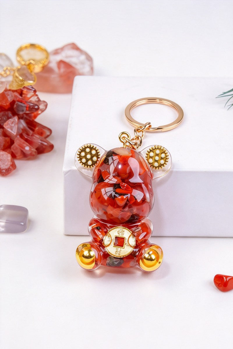 Crystal Violent Bear Keychain Bag and Clothing Accessory