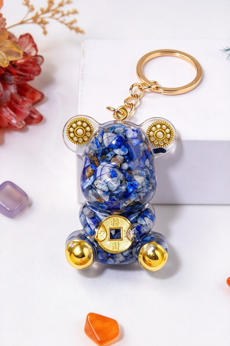 Crystal Violent Bear Keychain Bag and Clothing Accessory
