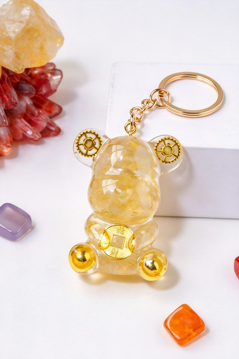 Crystal Violent Bear Keychain Bag and Clothing Accessory