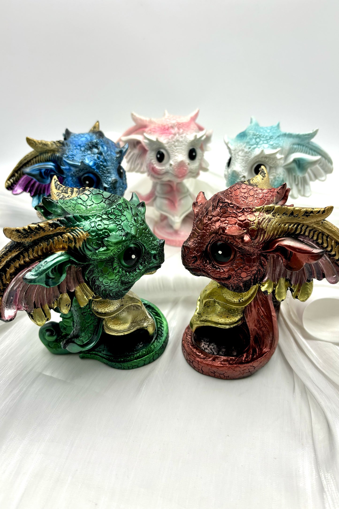 Cute Baby Dragon Sphere Holders Ball Stands