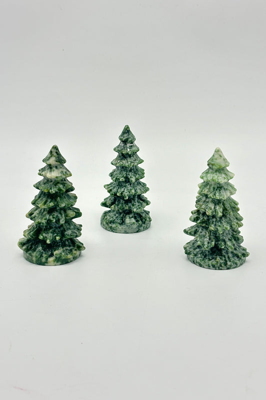 Cute Christmas Tree Carving Natural Crystal Sculpture