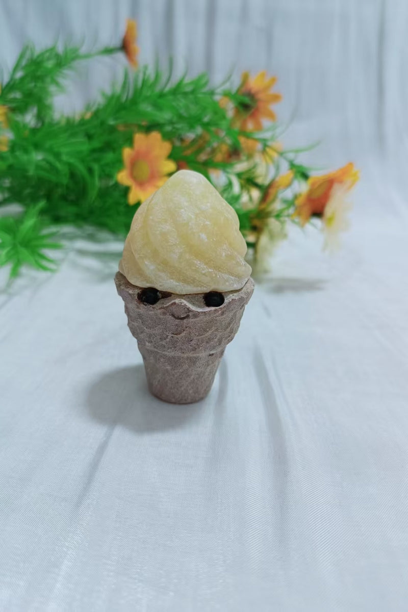Cute Crystal Ice Cream Mixed Material Carving