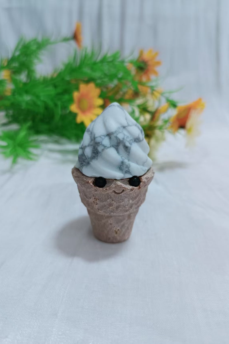 Cute Crystal Ice Cream Mixed Material Carving
