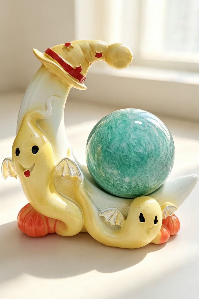 Cute Halloween Style Ghost Pumpkin Moon Sphere Holders