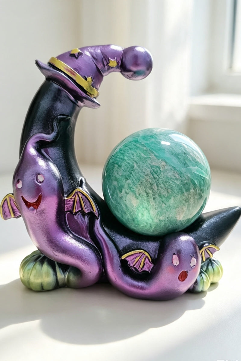 Cute Halloween Style Ghost Pumpkin Moon Sphere Holders
