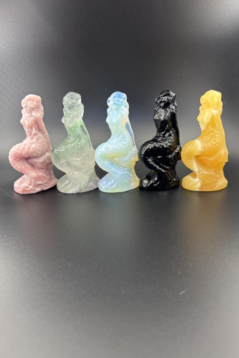 Cute Mermaid Carvings in Random Materials 100 MM