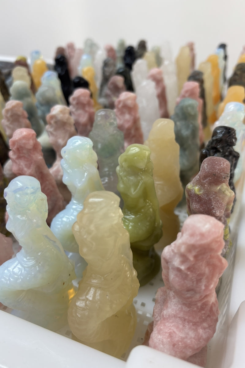 Cute Mermaid Carvings in Random Materials 100 MM