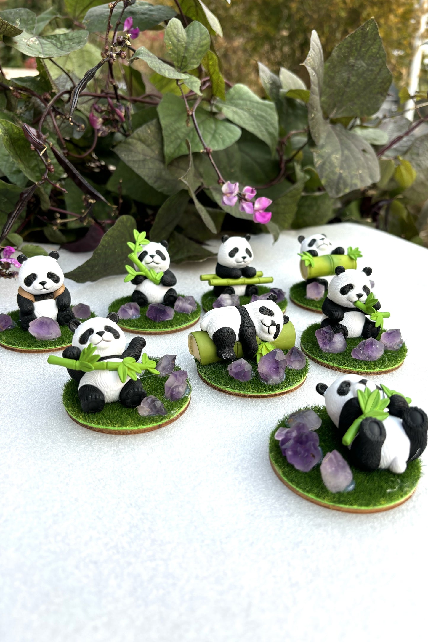 Cute Panda Amethyst Grass DIY Set