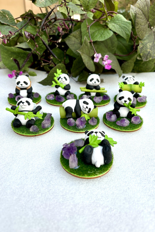 Cute Panda Amethyst Grass DIY Set