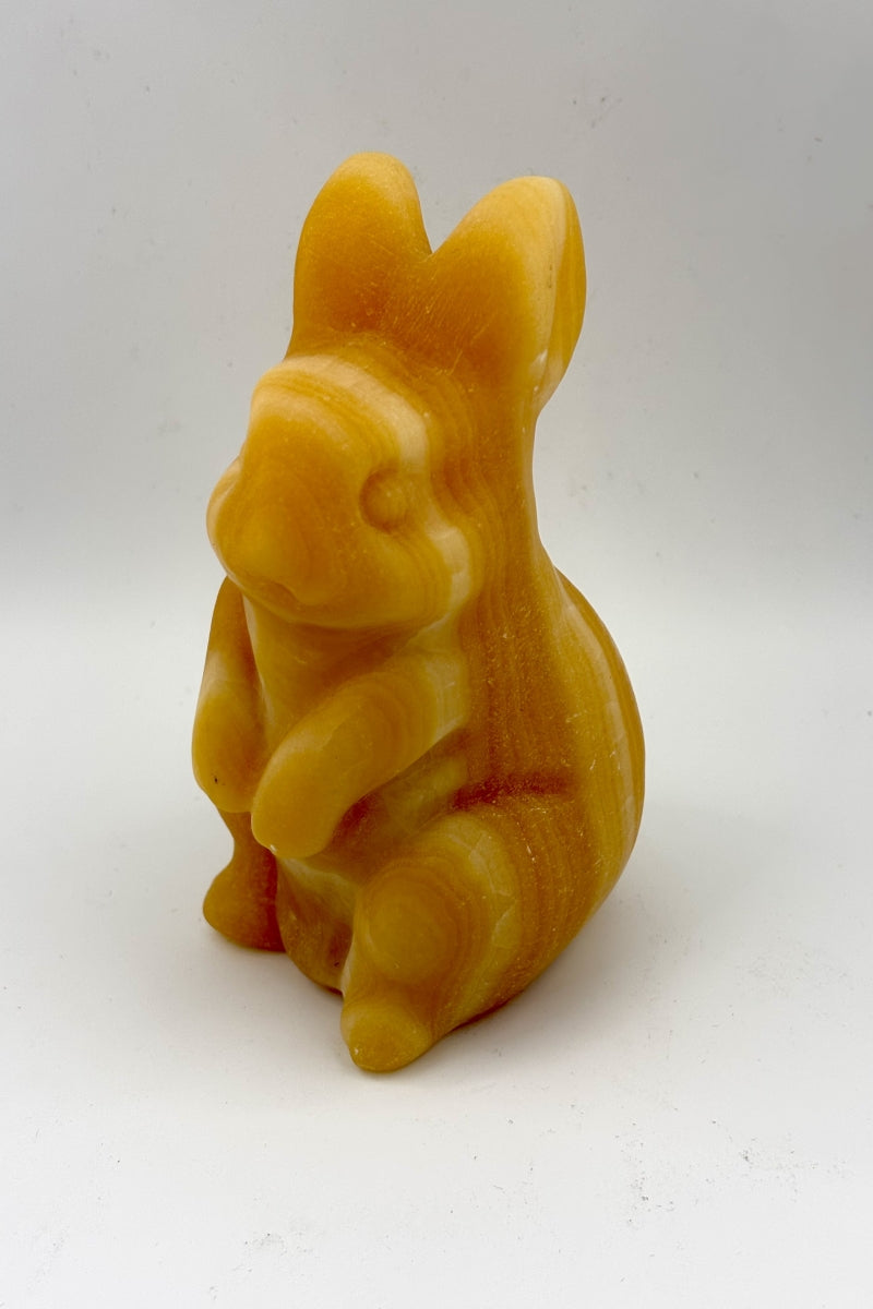 Cute Standing Bunny Carving 5.06”