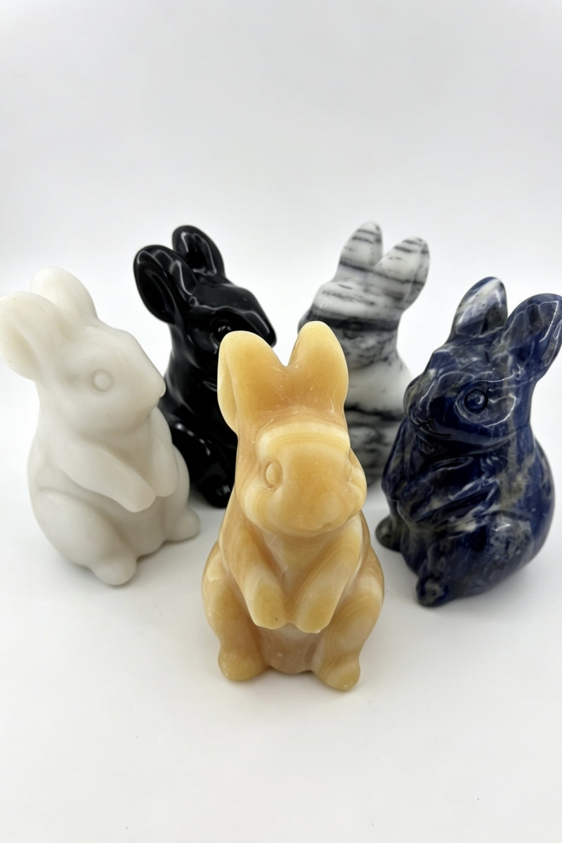 Cute Standing Bunny Carving 5.06”