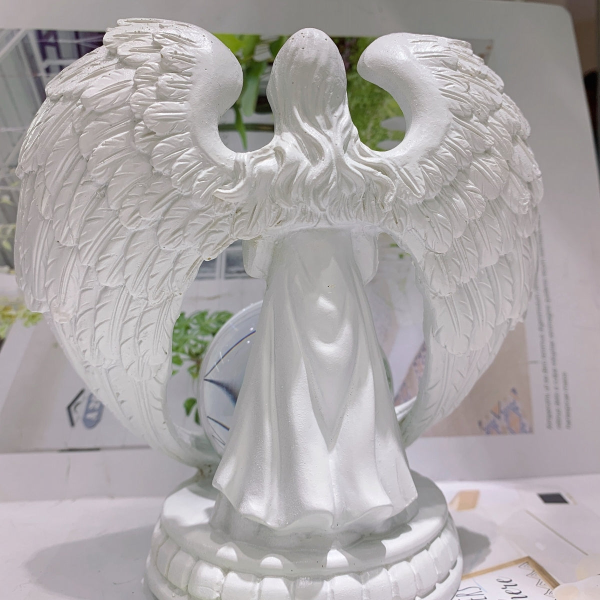 Cute White and Pink Angel Sphere Holders Ball Bases 5.9"