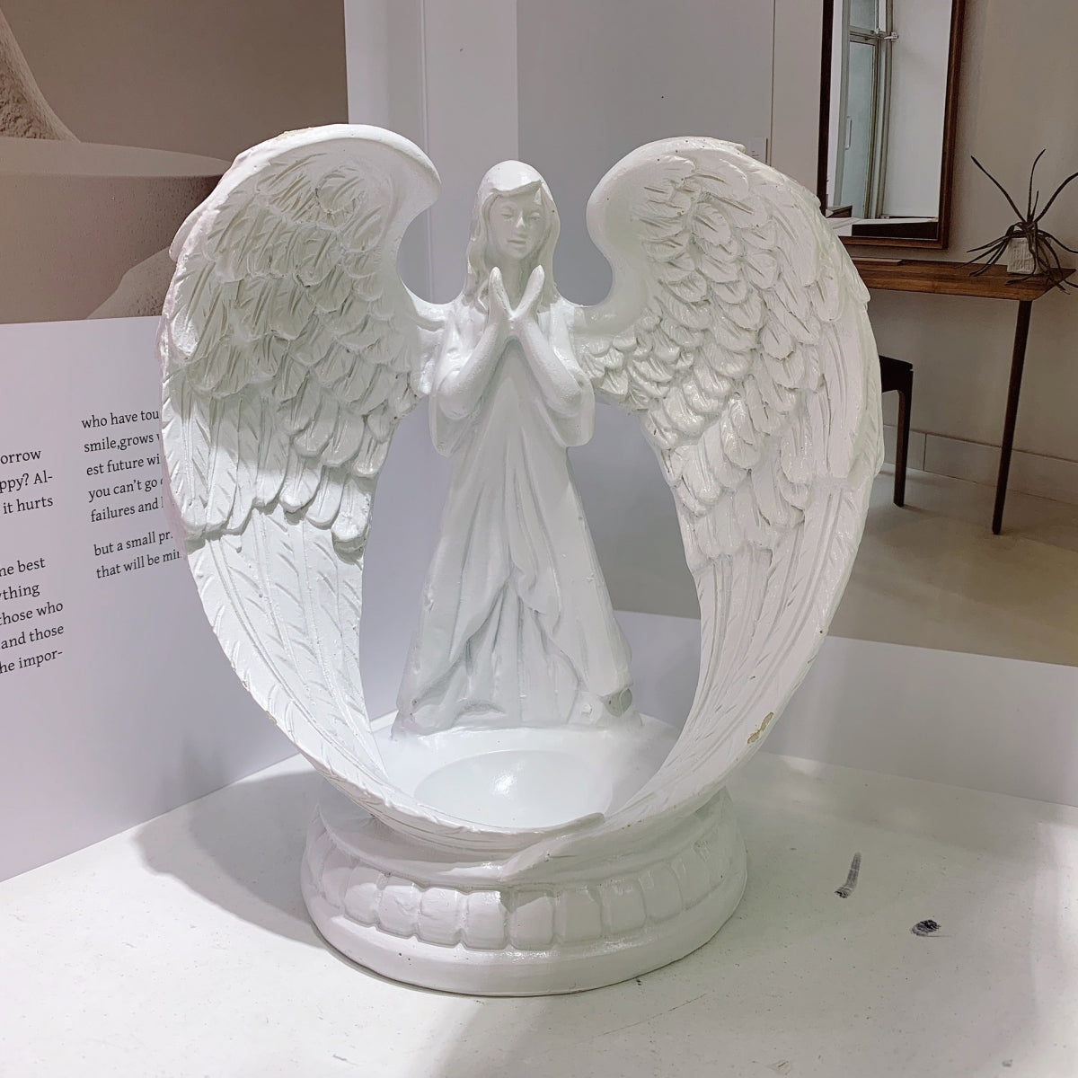 Cute White and Pink Angel Sphere Holders Ball Bases 5.9"