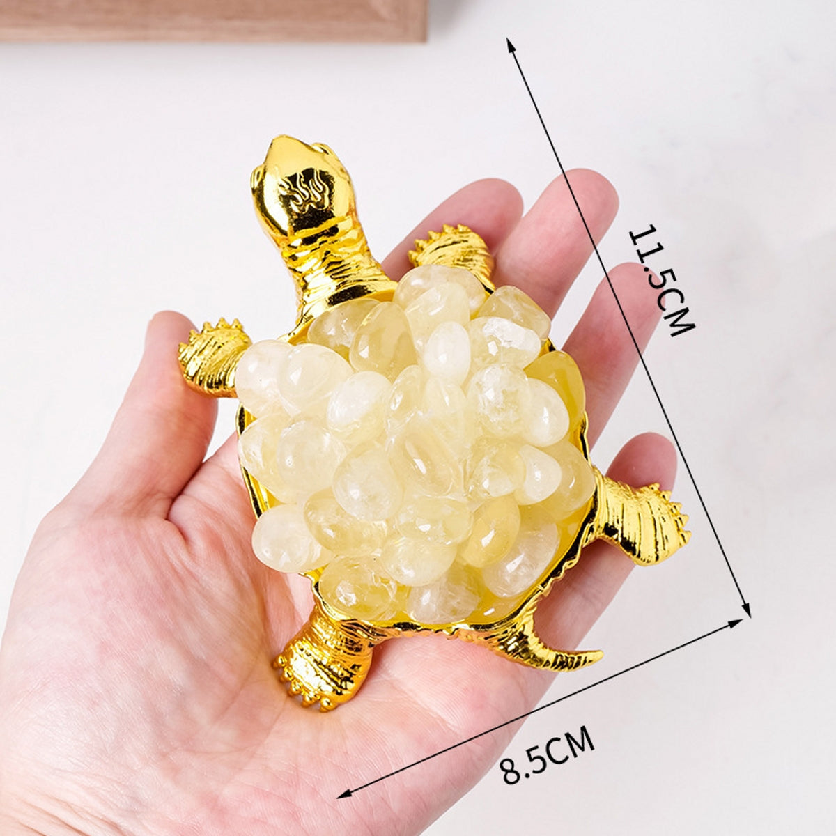 DIY Turtle Ornament Crystal Carvings 4.53"