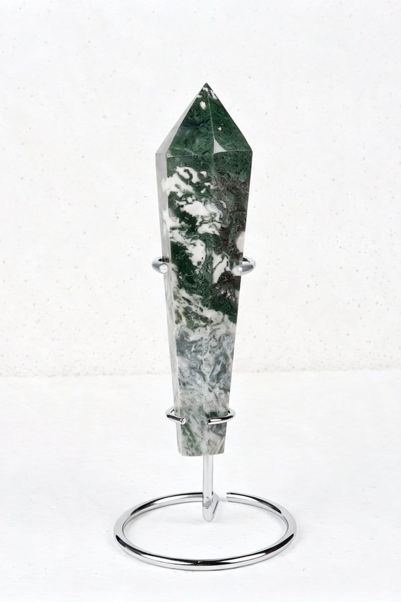 Dream Amethyst Moss Agate Amazonite Wands with Free Holders