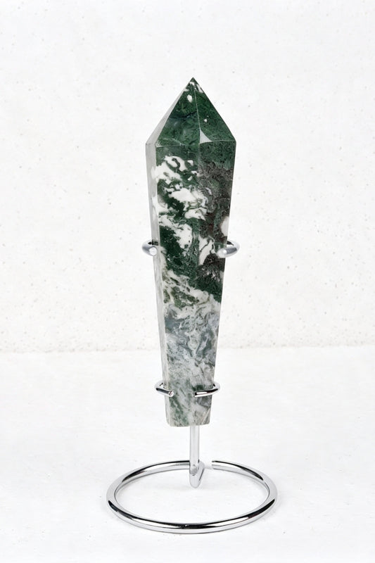 Dream Amethyst Moss Agate Amazonite Wands with Free Holders