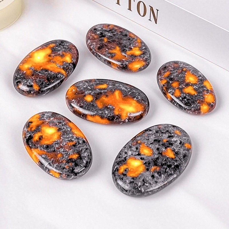 Dream Amethyst Yooperlite Golden Obsidian Palm Stone 200g