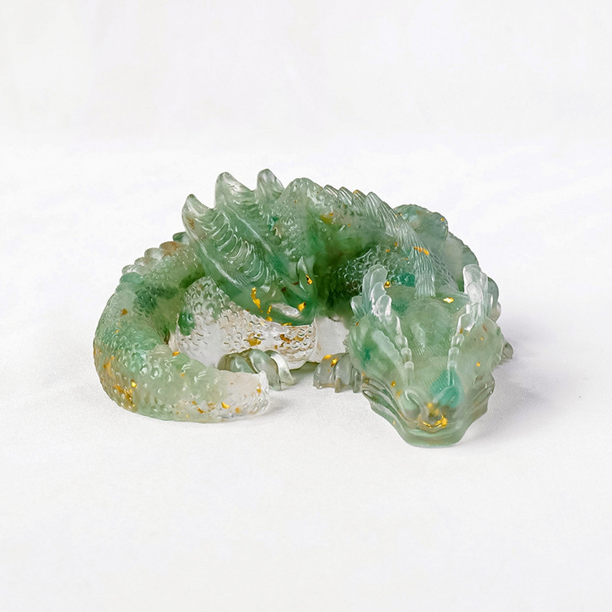 Epoxy Resin Crystal Evil Dragon Sleeping Dragon Doll Decoration 4.13"