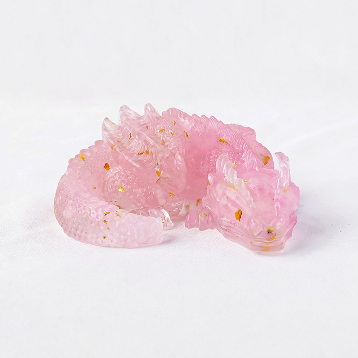 Epoxy Resin Crystal Evil Dragon Sleeping Dragon Doll Decoration 4.13"