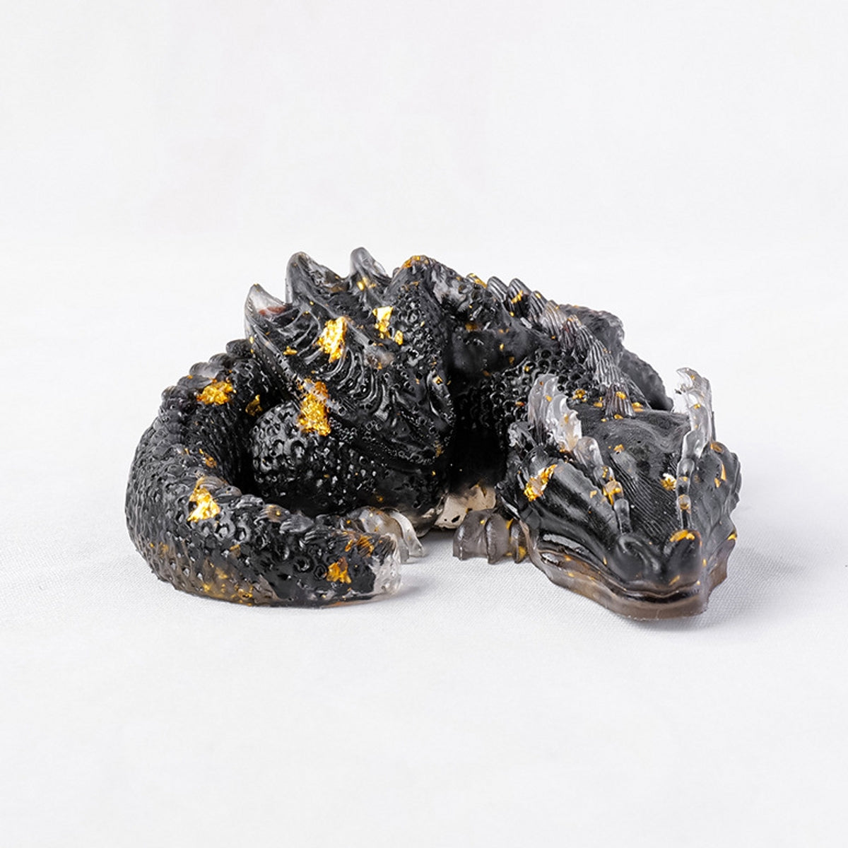 Epoxy Resin Crystal Evil Dragon Sleeping Dragon Doll Decoration 4.13"