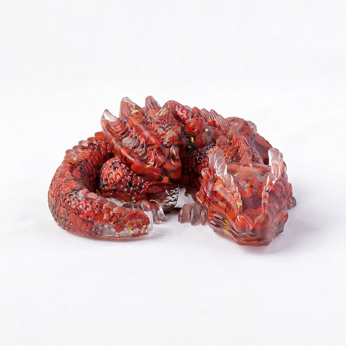 Epoxy Resin Crystal Evil Dragon Sleeping Dragon Doll Decoration 4.13"