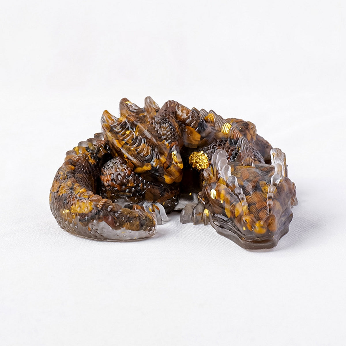 Epoxy Resin Crystal Evil Dragon Sleeping Dragon Doll Decoration 4.13"