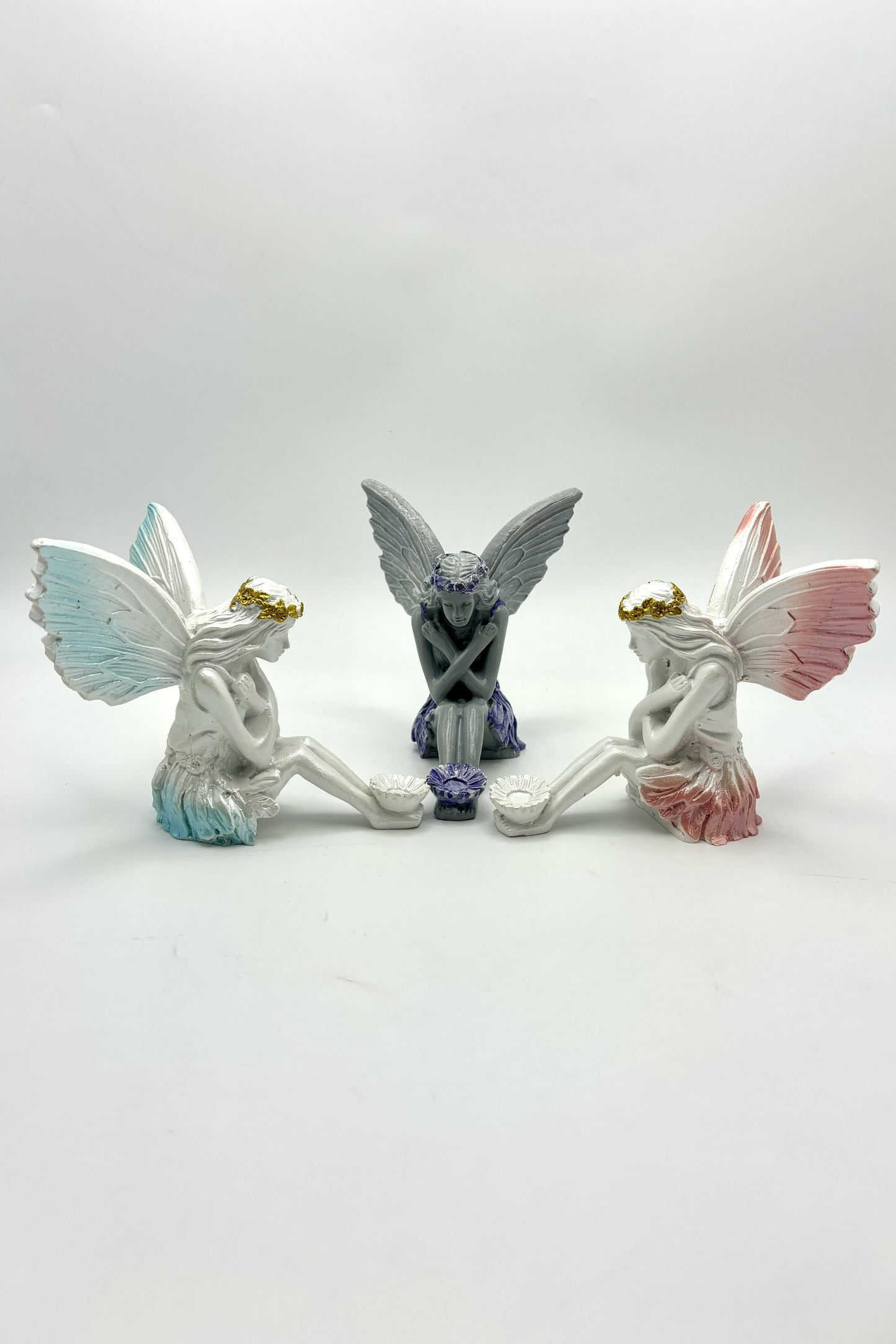 Fairy Double Sphere Holder 2 Ball Butterfly Stand