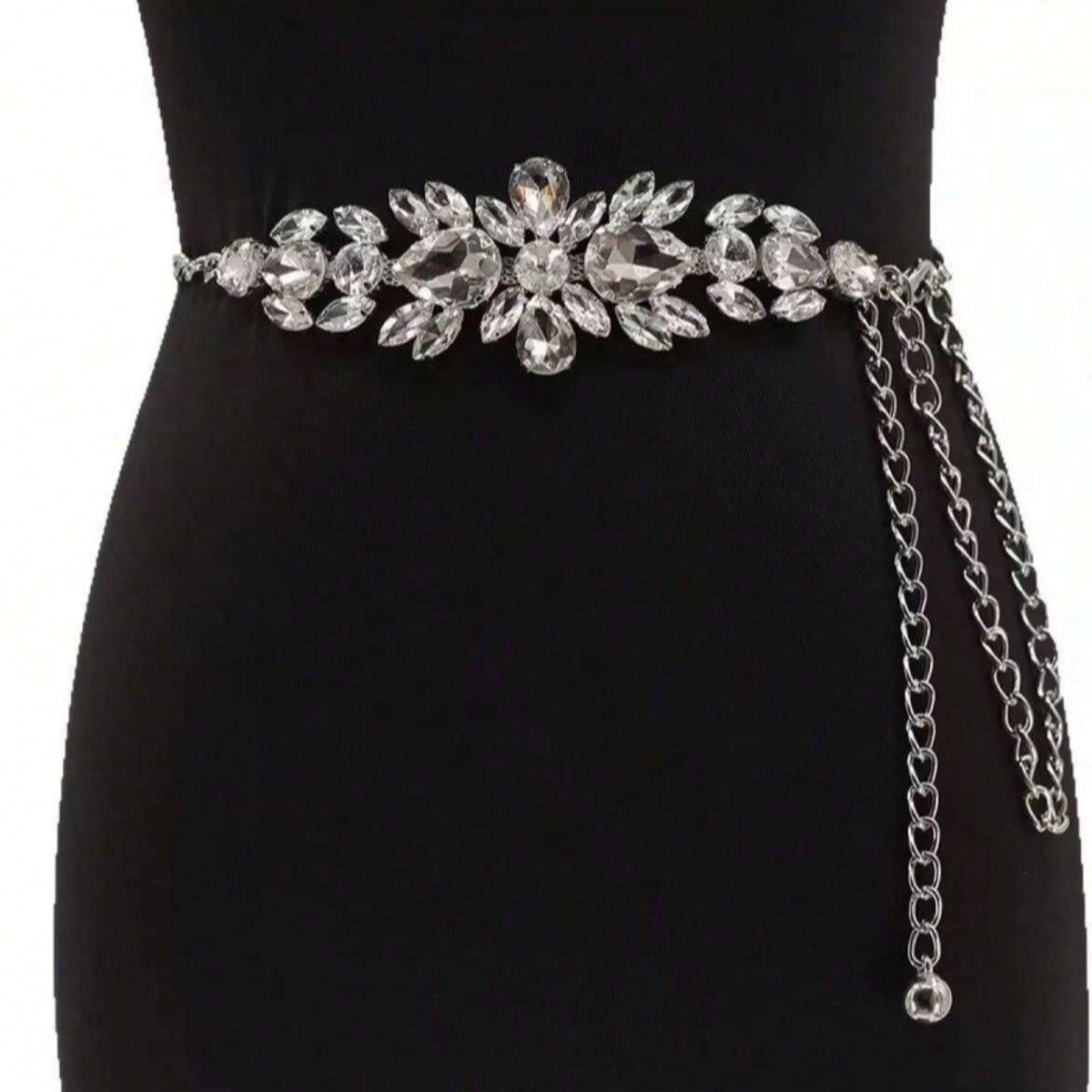 Fashion Water-Crystal Chain Waist Belt