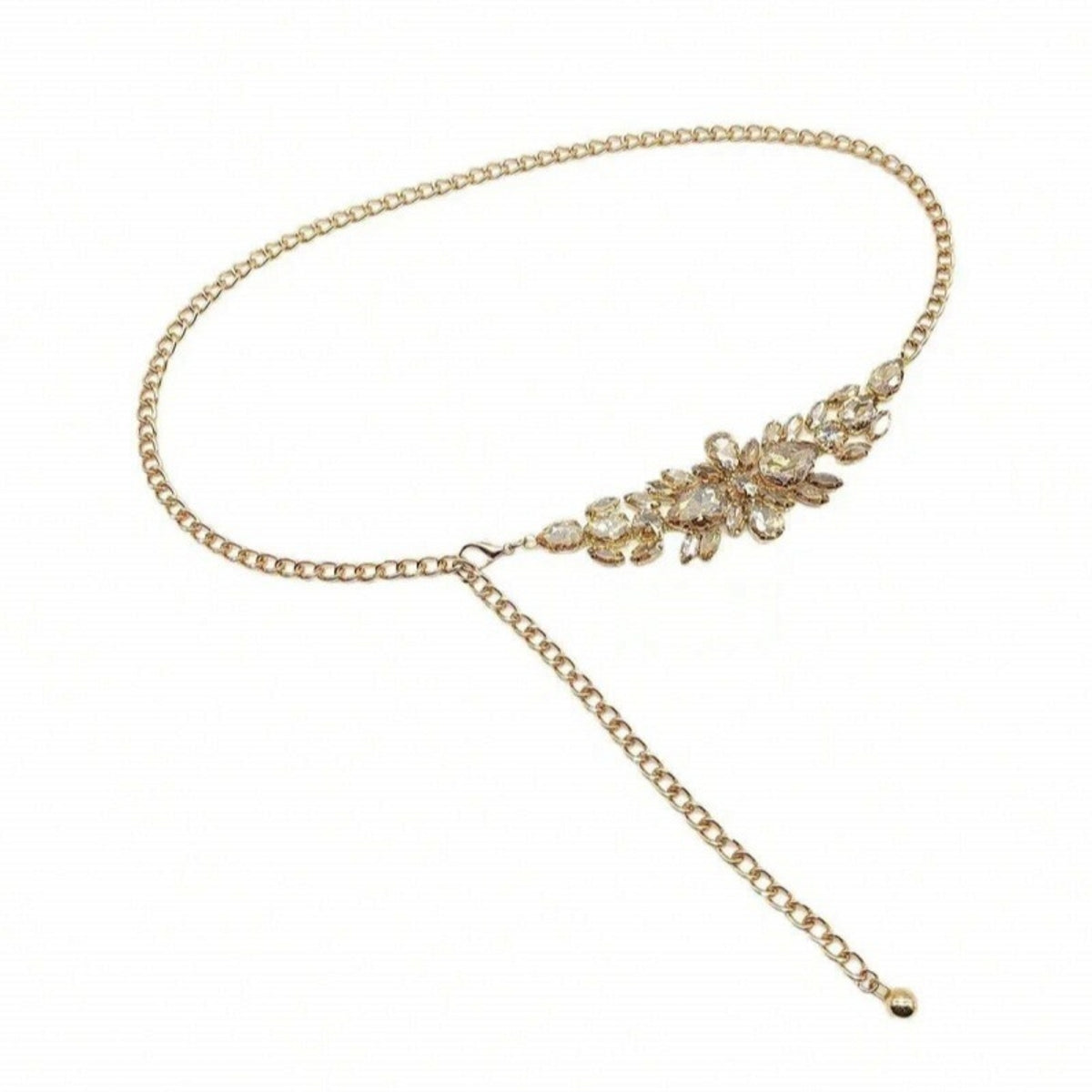 Fashion Water-Crystal Chain Waist Belt