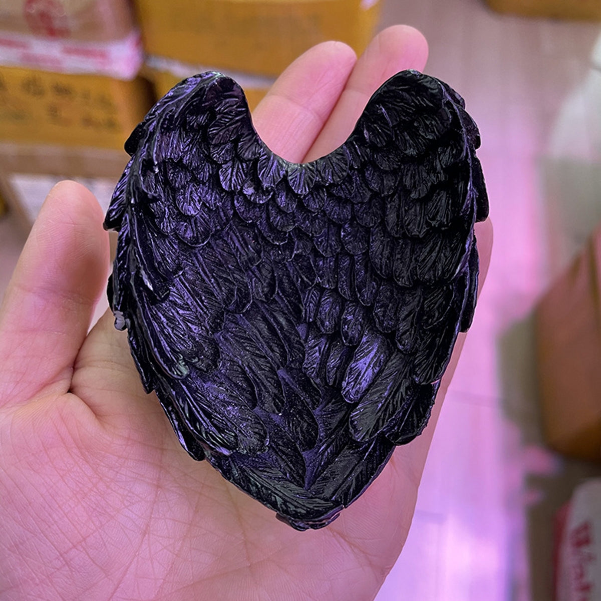 Feathered Wings Resin Stand Sphere Holders