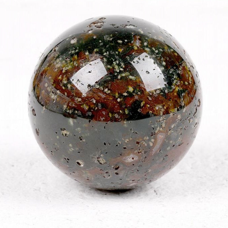 Fire Quartz Red Moss Agate Trolleite Sphere Crystal Balls 1.96"