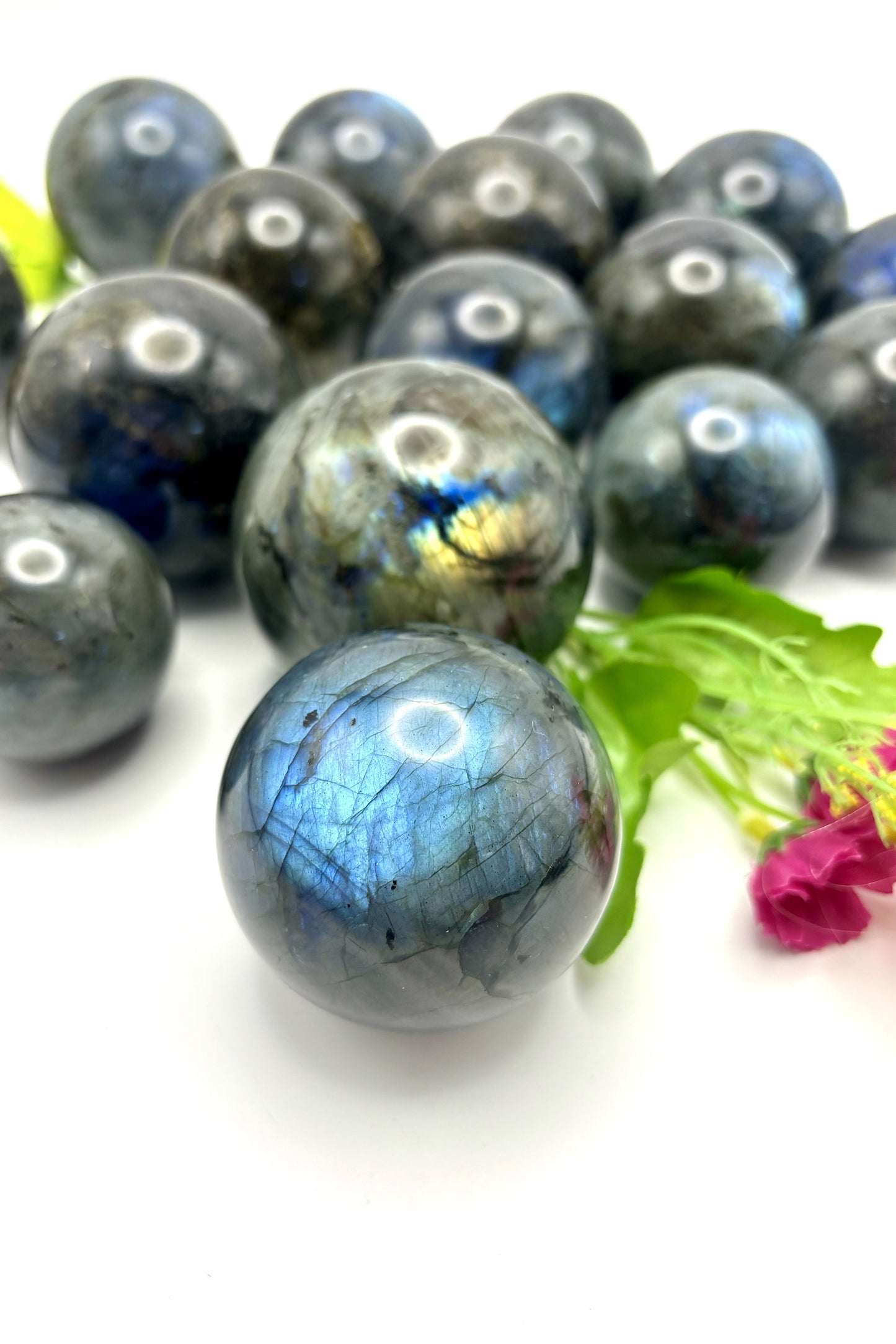 Flashy Labradorite Spheres Medium Size