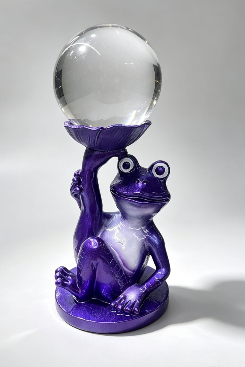 Frog Prince Resin Stand Sphere Holders