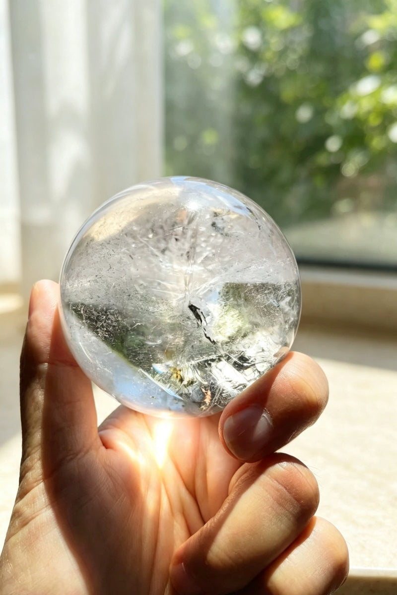 Garden Quartz Sphere Natural Crystal  Balls 2.49"