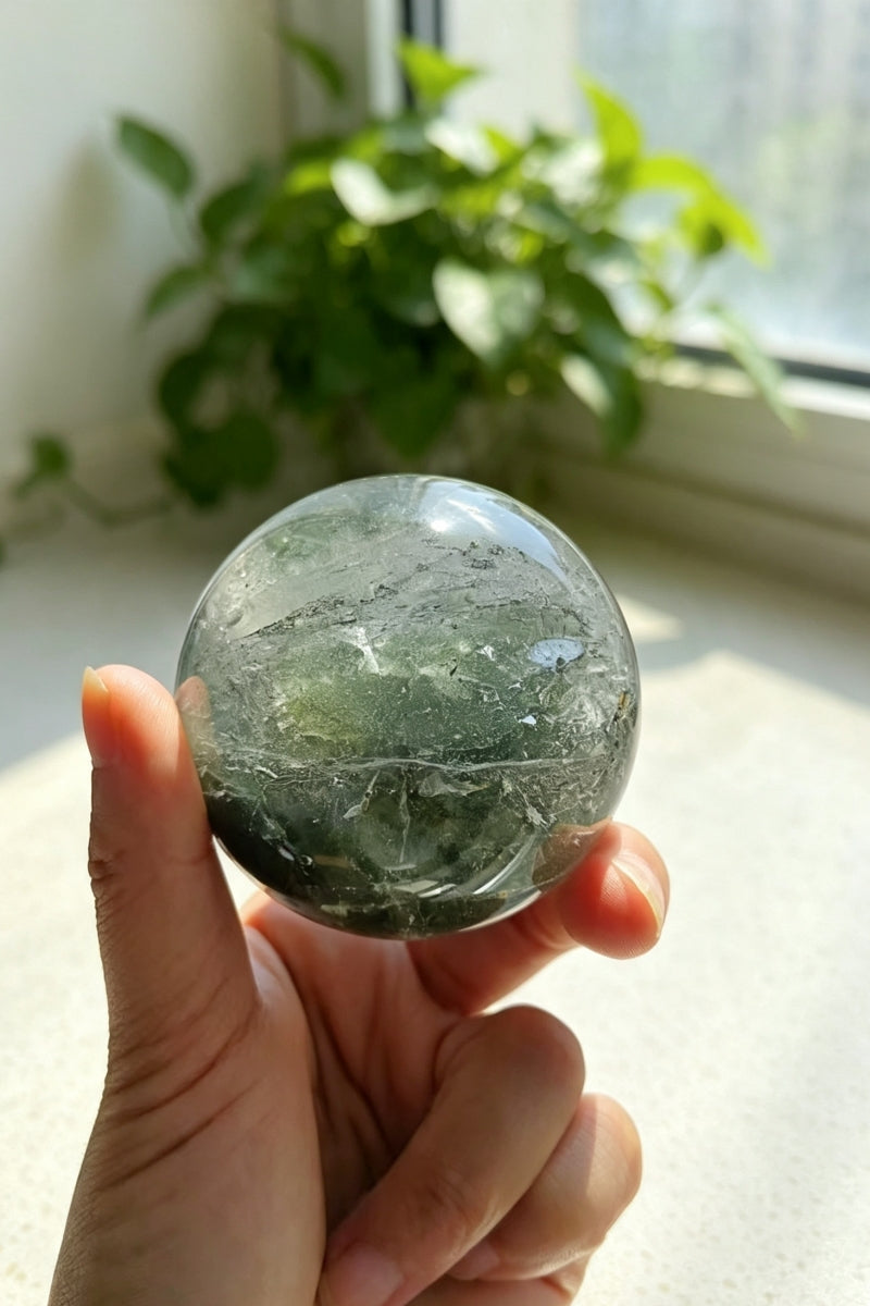 Garden Quartz Sphere Natural Crystal  Balls 2.49"