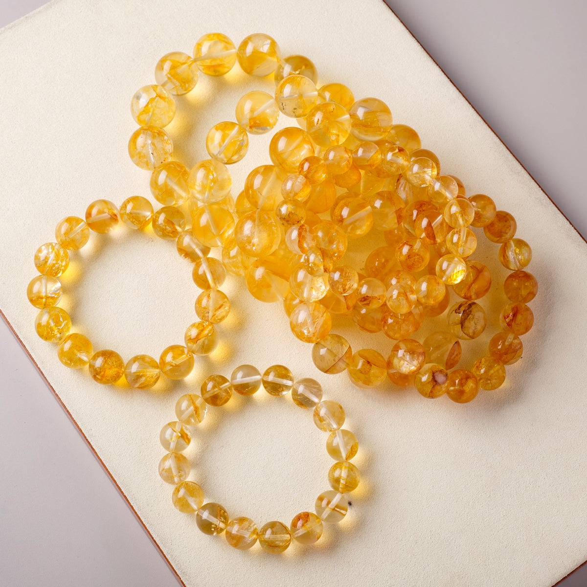 Gloden Healer Round Bead Singl Bracelet